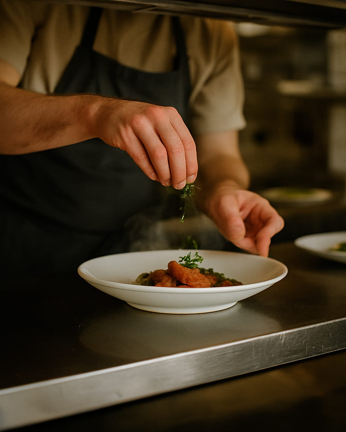 Photographie du passe de cuisine sans visage