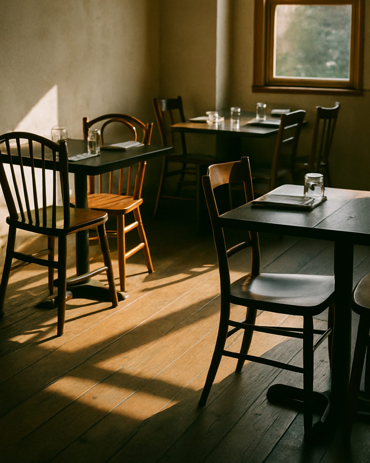 Photographie de la salle vide en lumière naturelle